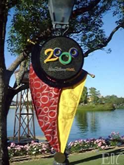2000 World Showcase Lamppost sign
