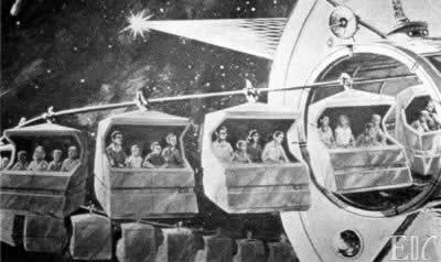 Concept drawing for the Space sequence